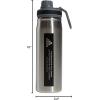 imageadidas 20 oz Stainless Steel Water Bottle Insulated DoubleWalled 188 Metal Men Women Girls and BoysStainless SteelOnix GreyBlack