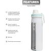imageadidas 20 oz Stainless Steel Water Bottle Insulated DoubleWalled 188 Metal Men Women Girls and BoysWhiteOrchid Fusion PurpleSemi Flash Aqua Blue