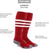 imageadidas 3Stripe Hoop Soccer Socks 1Pair with Arch Compression for a Secure FitTeam Power RedWhite