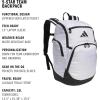 imageadidas 5Star 20 Team Backpack for MultiSport Practice Travel and GameDay Black One SizeWhite