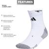 imageadidas 5Star Football High Quarter Ankle Socks for Men and Womens Team SportsWhiteBlack