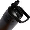 imageadidas 600 ML 20 oz Straw Top Metal Water Bottle HotCold DoubleWalled Insulated 188 Stainless SteelBlackOnix Grey
