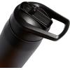 imageadidas 600 ML 20 oz Straw Top Metal Water Bottle HotCold DoubleWalled Insulated 188 Stainless SteelBlackOnix Grey