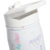 imageadidas 600 ML 20 oz Straw Top Metal Water Bottle HotCold DoubleWalled Insulated 188 Stainless SteelIcon Brand Love WhiteWhiteFlash Aqua Blue