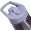 imageadidas 600 ML 20 oz Straw Top Metal Water Bottle HotCold DoubleWalled Insulated 188 Stainless SteelPreloved VioletSilver Violet Purple