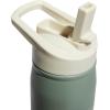 imageadidas 600 ML 20 oz Straw Top Metal Water Bottle HotCold DoubleWalled Insulated 188 Stainless SteelSilver GreenAlumina Beige