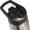 imageadidas 600 ML 20 oz Straw Top Metal Water Bottle HotCold DoubleWalled Insulated 188 Stainless SteelStainless SteelBlack 1