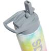 imageadidas 600 ML 20 oz Straw Top Metal Water Bottle HotCold DoubleWalled Insulated 188 Stainless SteelStone Wash RainbowGrey