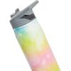 imageadidas 600 ML 20 oz Straw Top Metal Water Bottle HotCold DoubleWalled Insulated 188 Stainless SteelStone Wash RainbowGrey