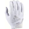imageadidas Adizero 12 Big Mood Elite Adult Receiver GloveWhiteSilver