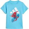 imageadidas Baby Girls Marvel SpiderMan TShirt SetBright CyanWhite