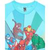imageadidas Boys Marvel SpiderMan TShirtBright CyanWhiteMulticolor