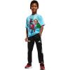 imageadidas Boys Marvel SpiderMan TShirtBright CyanWhiteMulticolor