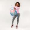 imageadidas Creator School Backpack for Girls ampamp Boys  Durable BookbagSplatter Sandy PinkSemi Flash Aqua Blue