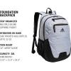 imageadidas Foundation Backpack for Laptop Large Durable Athletic Gym Bag BlackWhite One SizeTwo Tone WhiteBlack
