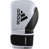 imageadidas Hybrid 150 Boxing Gloves  Leather Training Boxing Gloves for Men ampamp Women  Kickboxing Heavy Bag MMA ampamp Workout Gloves  Available in 10 12 14 16 oz  BlackWhite WhiteBlackWHITE  BLACK