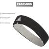 imageadidas Interval Reversible Elastic Sweat Headband for Men and Women BlackWhiteAluminum 2 One Size