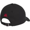 imageadidas Kids Baseball Cap for Boys and Girls  Youth Washed Cotton Adjustable Hat  Ultimate SaturdayBlackWhitePure Ruby Red