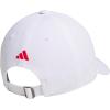 imageadidas Kids Baseball Cap for Boys and Girls  Youth Washed Cotton Adjustable Hat  Ultimate SaturdayWhitePure Ruby Red
