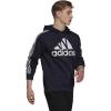 imageadidas Mens 3Stripes Fleece Hooded SweatshirtInkWhite