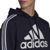 imageadidas Mens 3Stripes Fleece Hooded SweatshirtInkWhite