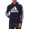 imageadidas Mens 3Stripes Fleece Hooded SweatshirtInkWhite