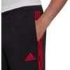 imageadidas Mens Aeroready Sereno Slim TaperedCut 3stripes PantsBlackScarlet