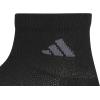 imageadidas Mens All Day Training Quarter Socks sports performance above the ankle height with cushioning for running 3PairBlackOnix GreyNight Grey
