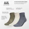 imageadidas Mens All Day Training Quarter Socks sports performance above the ankle height with cushioning for running 3PairBlackOnix GreyNight Grey