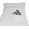 imageadidas Mens All Day Training Quarter Socks sports performance above the ankle height with cushioning for running 3PairCool Light HeatherOnix GreyGrey
