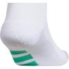 imageadidas Mens All Day Training Quarter Socks sports performance above the ankle height with cushioning for running 3PairWhiteSemi Court GreenDark Blue