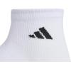 imageadidas Mens All Day Training Quarter Socks sports performance above the ankle height with cushioning for running 3PairWhiteSemi Court GreenDark Blue