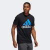 imageadidas Mens Badge of Sport TeeBlackBlue RushHalo Silver