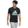 imageadidas Mens Badge of Sport TeeBlackSemi Mint RushAlmost Lime