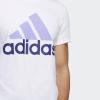imageadidas Mens Badge of Sport TeeWhite  Light Purple  Legacy Indigo