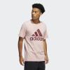 imageadidas Mens Badge of Sport TeeWonder MauveShadow Red
