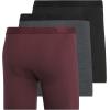 imageadidas Mens Boxer Brief Underwear 3Pack  Luxe Comfort Ultra Soft Rayon BlendAurora Ruby RedHeather BlackBlack