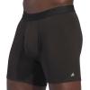 imageadidas Mens Boxer Brief Underwear 3Pack  Luxe Comfort Ultra Soft Rayon BlendBlackHeather BlackBlack