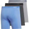 imageadidas Mens Boxer Brief Underwear 3Pack  Luxe Comfort Ultra Soft Rayon BlendBlue FusionBlackGrey