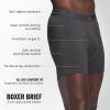 imageadidas Mens Boxer Brief Underwear 3Pack  Luxe Comfort Ultra Soft Rayon BlendCarbon GreyHeather Dark GreyBlack