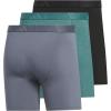 imageadidas Mens Boxer Brief Underwear 3Pack  Luxe Comfort Ultra Soft Rayon BlendOnix GreyPreloved Teal GreenBlack