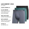 imageadidas Mens Boxer Brief Underwear 3Pack  Luxe Comfort Ultra Soft Rayon BlendOnix GreyPreloved Teal GreenBlack