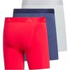 imageadidas Mens Boxer Brief Underwear 3Pack  Luxe Comfort Ultra Soft Rayon BlendPure Ruby RedDark BlueClear Onix Grey