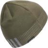 imageadidas Mens Creator Beanie Standard Fit Acrylic Knit Skull CapHat for WinterOlive Strata GreenGreySilver Metallic