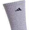 imageadidas Mens Cushioned Crew Socks Above The Ankle Fit with Arch Compression 3 PairsCool Light HeatherGreyBlack