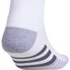 imageadidas Mens Cushioned Crew Socks Above The Ankle Fit with Arch Compression 3 PairsWhiteGreyOnix Grey