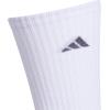 imageadidas Mens Cushioned Crew Socks Above The Ankle Fit with Arch Compression 3 PairsWhiteGreyOnix Grey