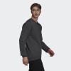 imageadidas Mens Essentials Fleece SweatshirtDark Grey HeatherBlack