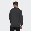 imageadidas Mens Essentials Fleece SweatshirtDark Grey HeatherBlack