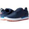 imageadidas Mens Flopshot Spikeless Golf ShoesCrew NavyBlue RushTurbo